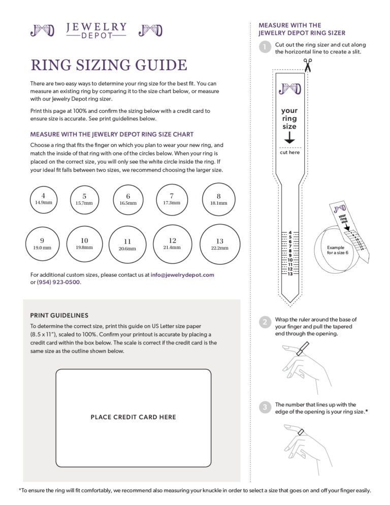 Jewelry Depot Ring Sizer